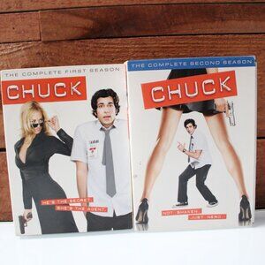 Chuck The Complete First & Second Season DVD Set Action Comedy Series Bundle